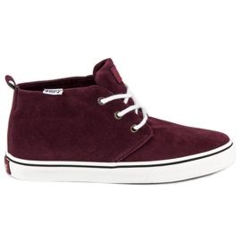 Andy Z Ankelsneakers i mocka röd