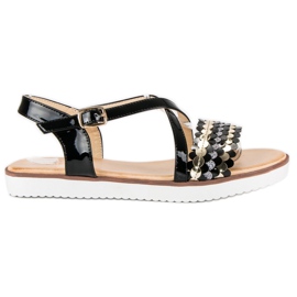 Vices Sandaler med patenterade skruvar svart gul