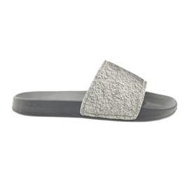 Profilerade tofflor Big Star glitter grå