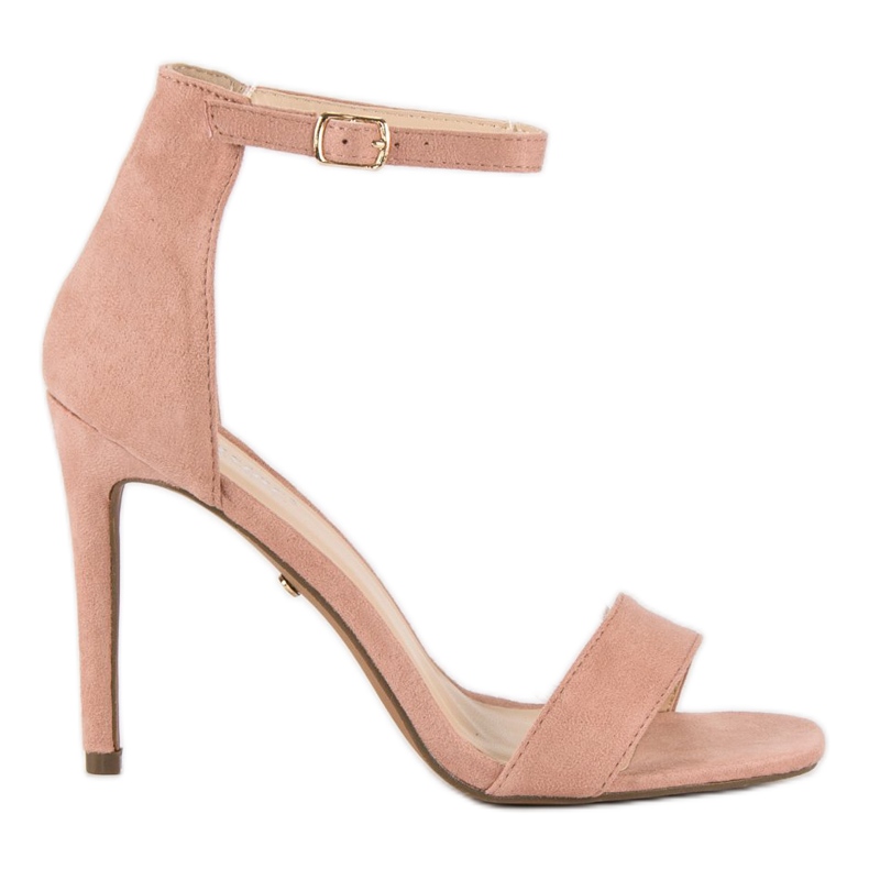 Seastar Sandaler i mocka på hög klack rosa