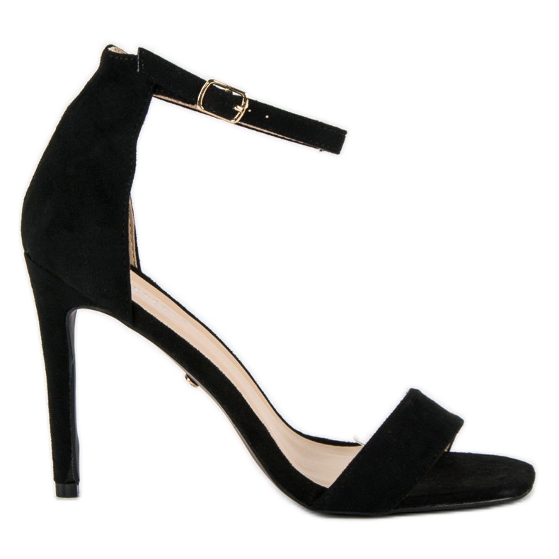 Seastar Sandaler i mocka på hög klack svart