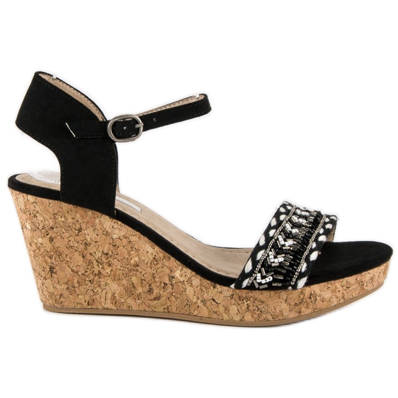 Corina Sandaler på en korkkilklack svart