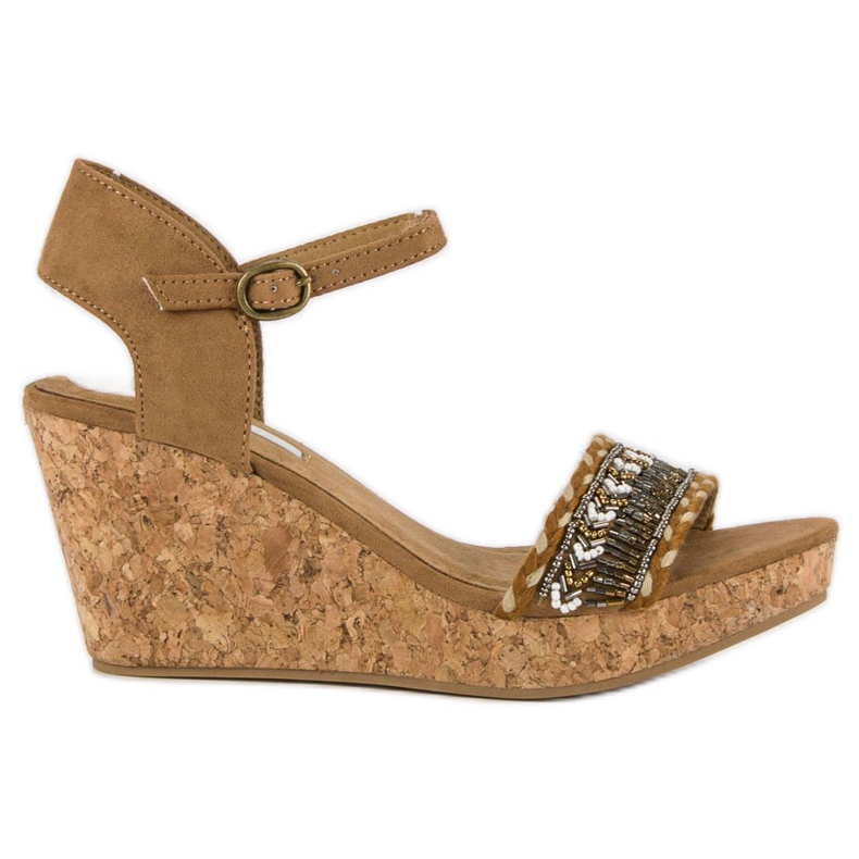 Corina Sandaler på en korkkilklack brun