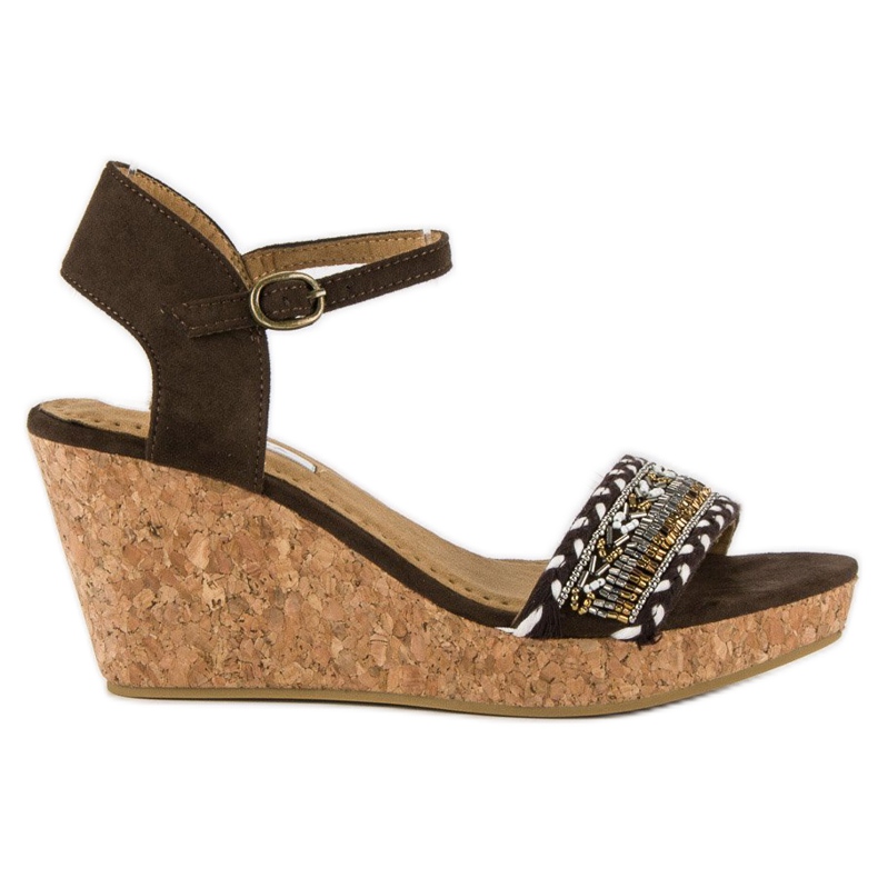 Corina Sandaler på en korkkilklack brun