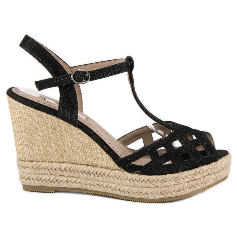 Corina Bekväma kilasandaler svart