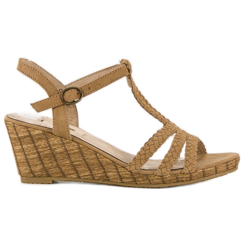 Corina Bekväma kilasandaler brun