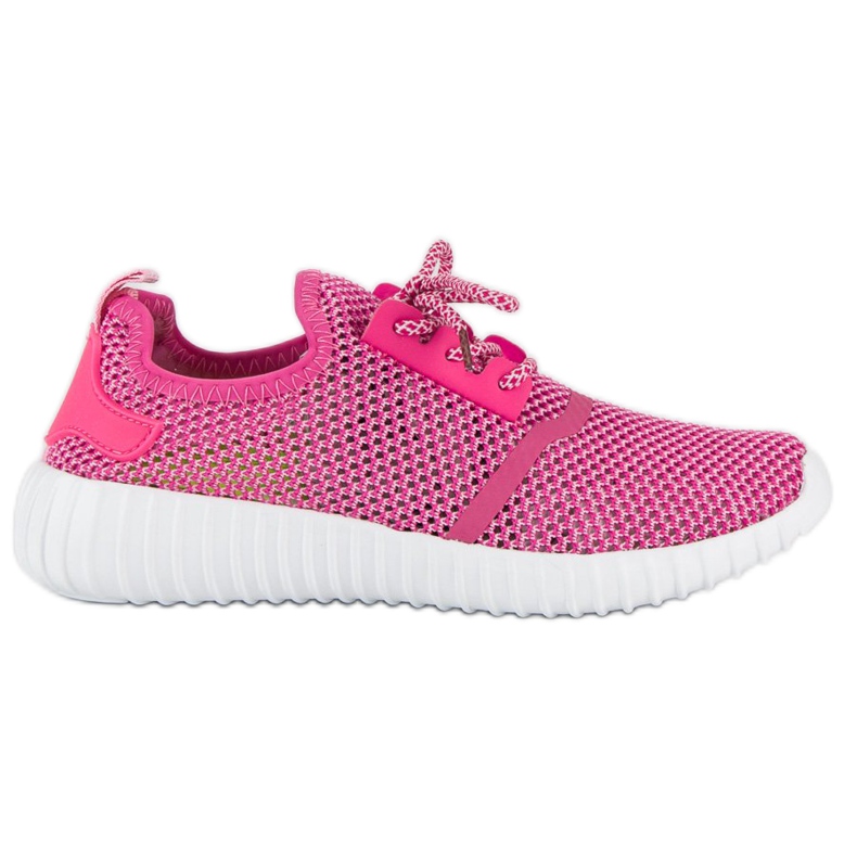 Genombrutna rosa sneakers