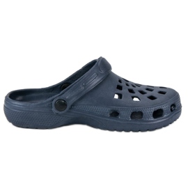 Marinblå trädgårdstofflor