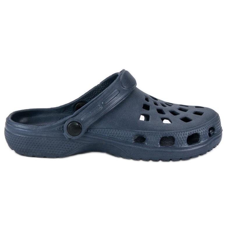 Marinblå trädgårdstofflor