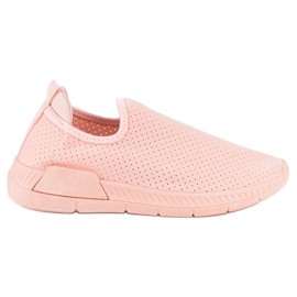 Genombrutna Slip-On Sportskor rosa