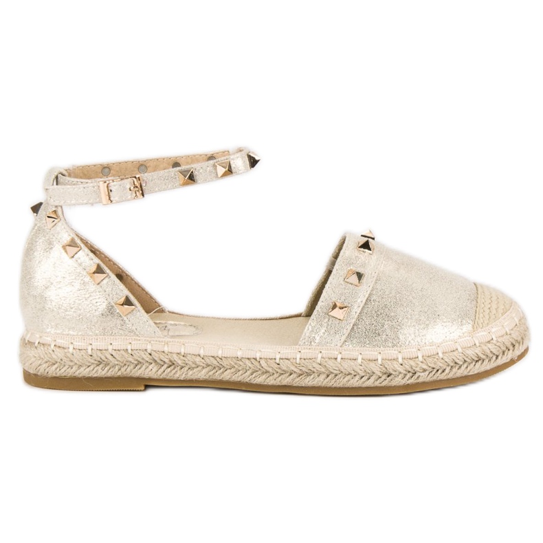Fama Guld espadrillos sandaler gyllene
