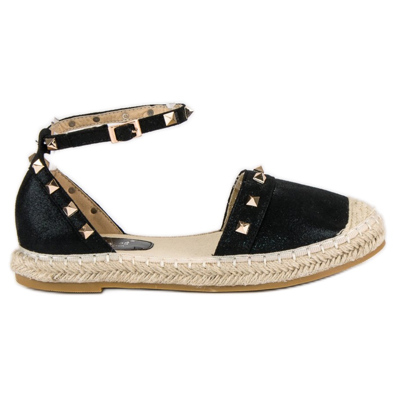 Fama Svarta Espadrilles sandaler
