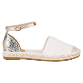 Nio Nio Spets espadrillor vit