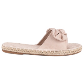 Mocka espadrilles flipflops brun