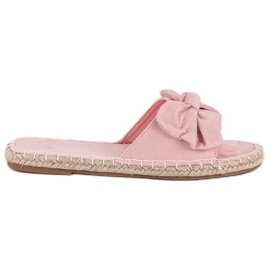 Mocka espadrilles flipflops rosa