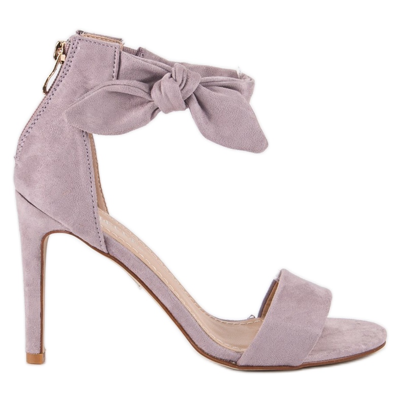 Bestelle Sandaler med dragkedja i mocka violett mångfärgad