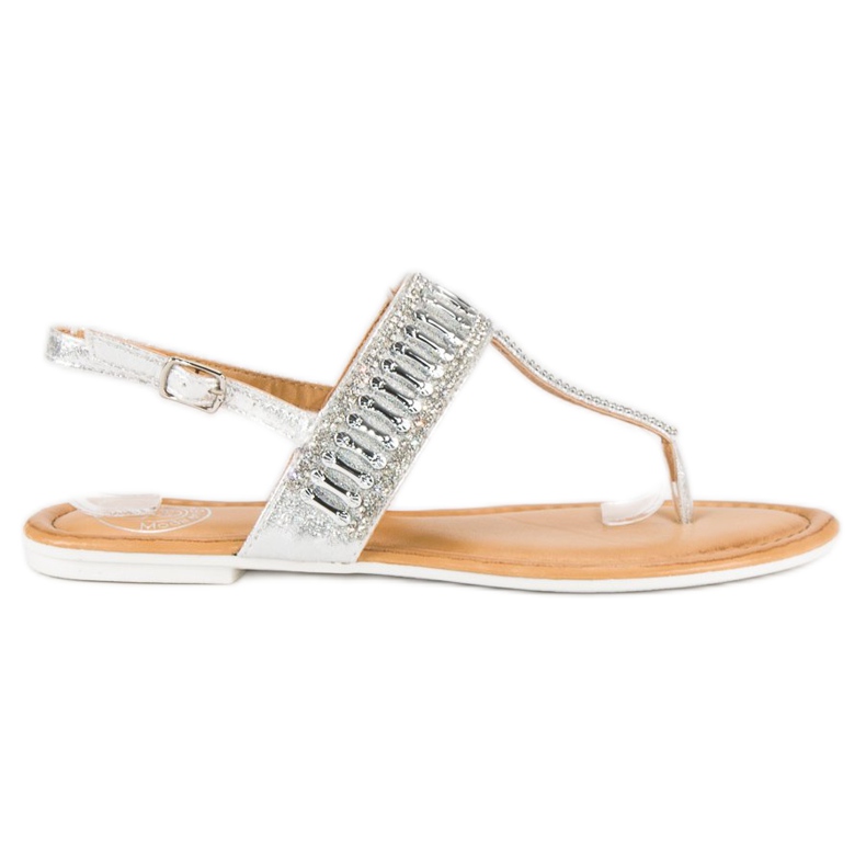 Silver flipflops grå