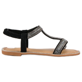 Juliet Eleganta sandaler med ett elastiskt band svart