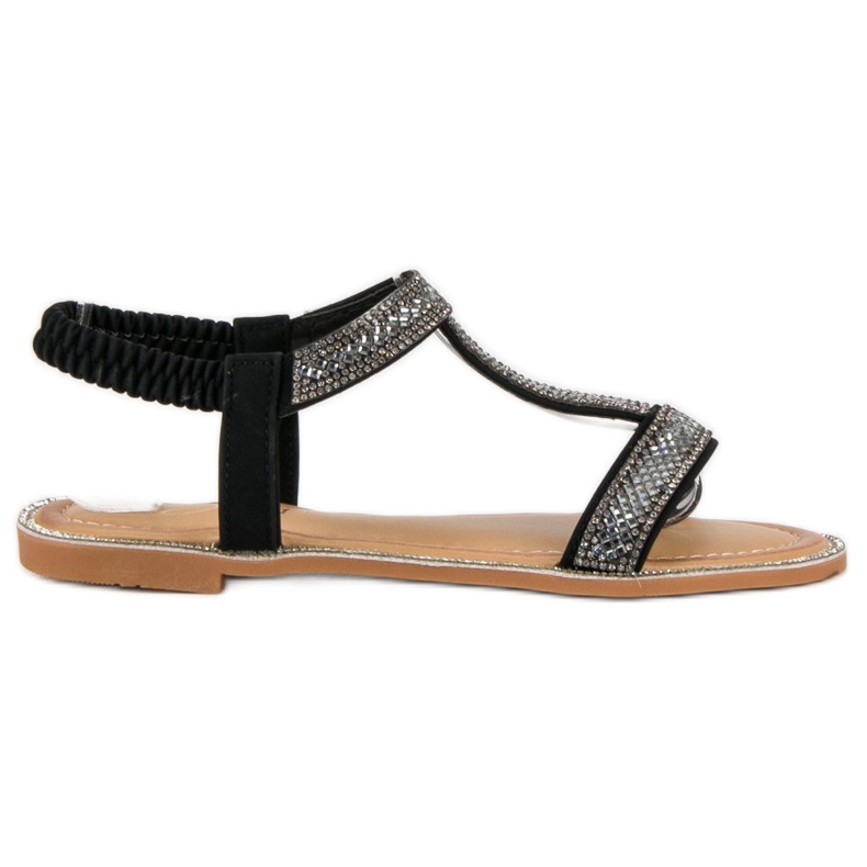 Juliet Eleganta sandaler med ett elastiskt band svart