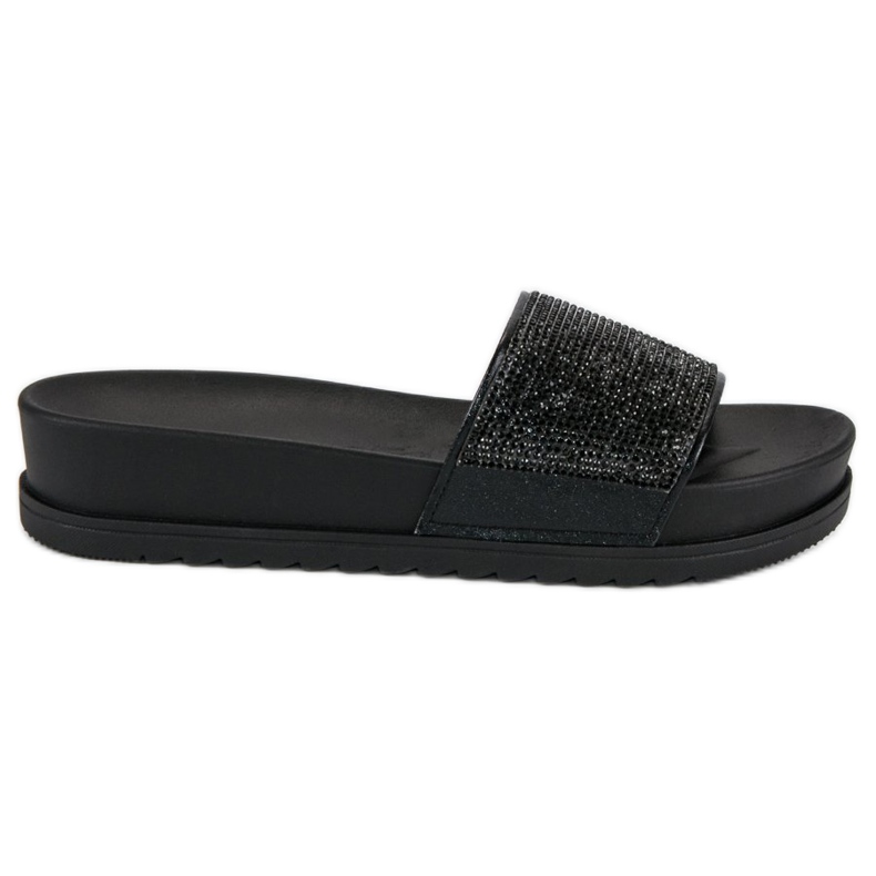 Snygga svarta tofflor