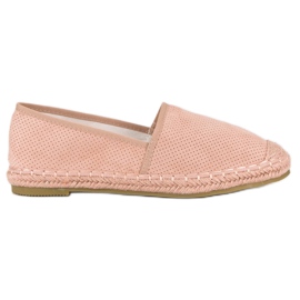 Bestelle Genombrutna rosa espadrillor