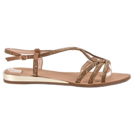 Dekorativa kamelsandaler brun