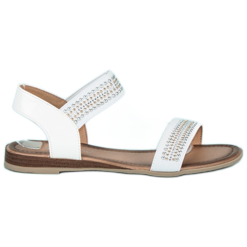 Super Mode Vita sandaler med ett elastiskt band