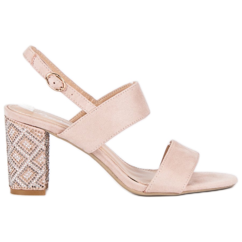 Snygga sandaler med pärlor brun