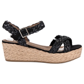 Corina Svarta espadrillesandaler