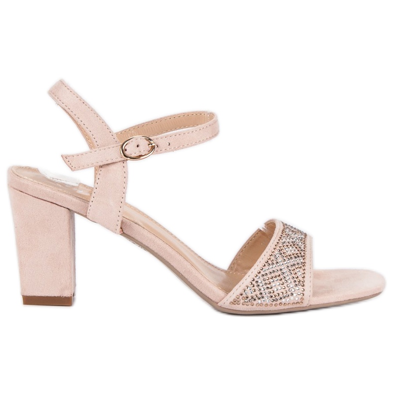 Eleganta högklackade sandaler brun