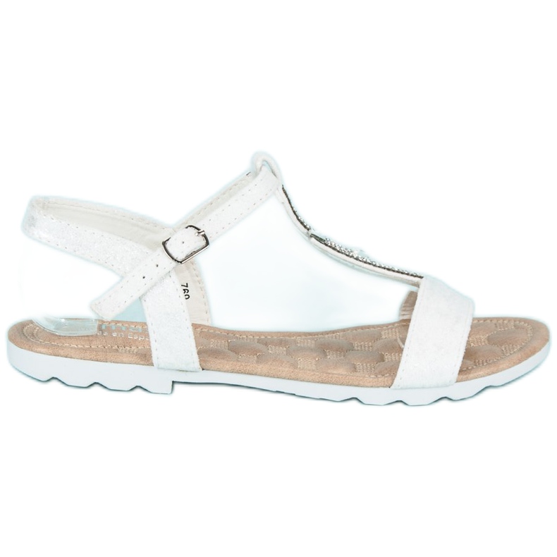 Vita platta sandaler