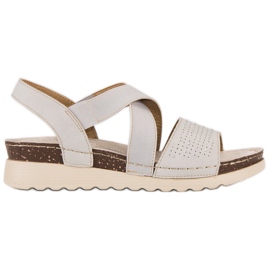 Slip-on vinceza sandaler brun grå mångfärgad