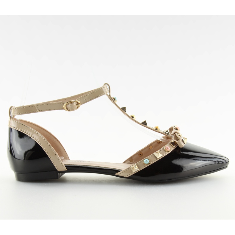 Svart Ballerinor med dubbar svart DM29P svart