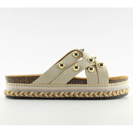 BV-418 Beige beige espadrillotofflor