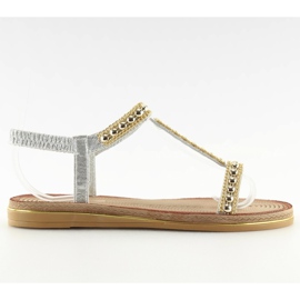 Damsandaler i silver S37-san Silver grå