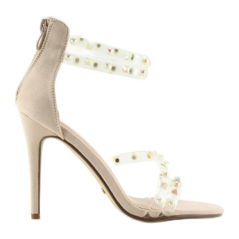 Sandaler med silikonband NF-25P Beige