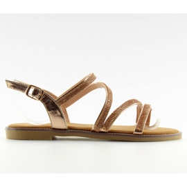 Sandaler med rosa cubic zirconias K952 Champagne