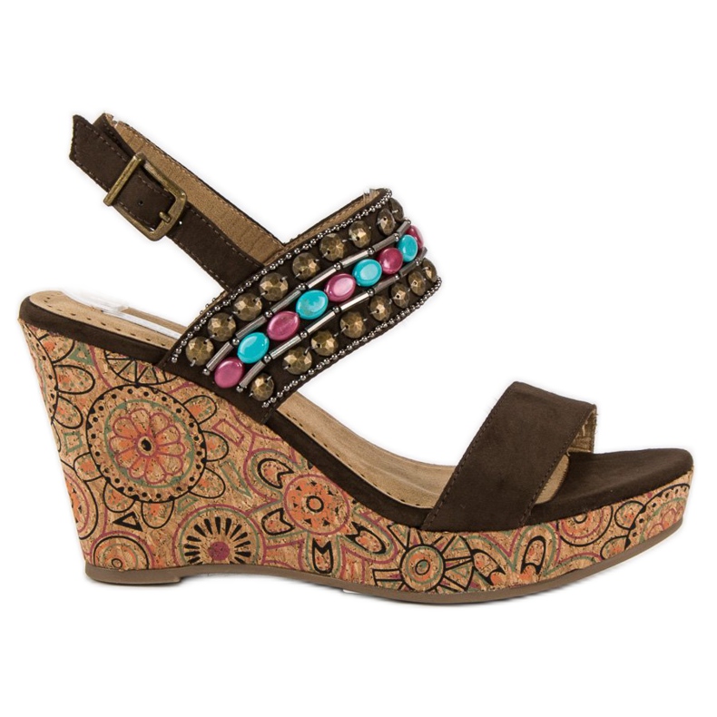 Corina Sandaler på en korkkilklack brun