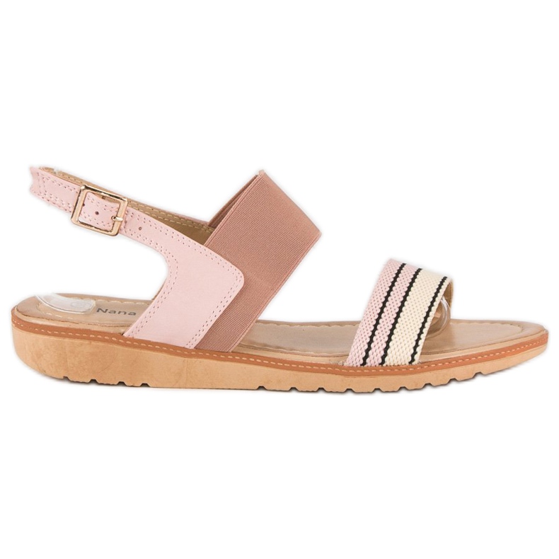 Casual platta sandaler rosa