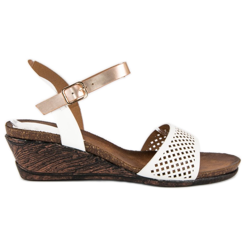 Vinceza sandaler med kil vit