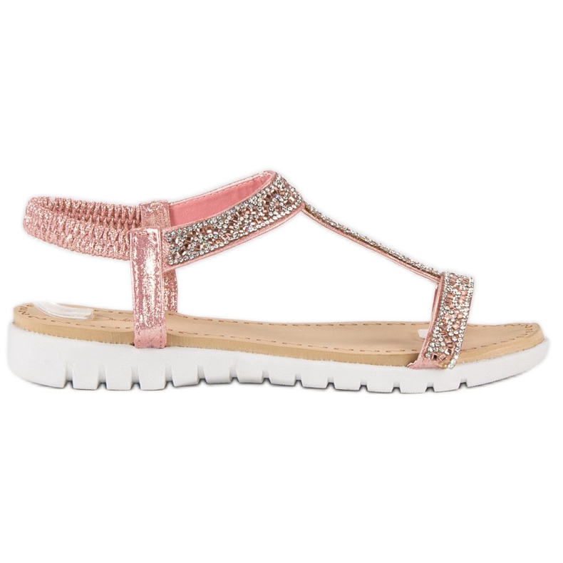 Juliet Bekväma elastiska sandaler rosa