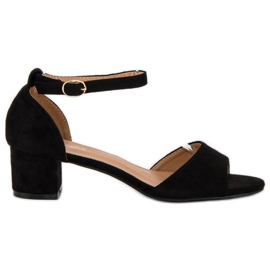 Via Giulia  Svarta högklackade sandaler