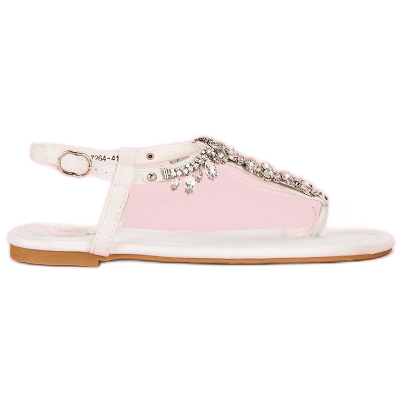 Vices Eleganta platta sandaler skruvstäd vit