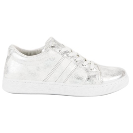 Sport Silverknutna sneakers grå