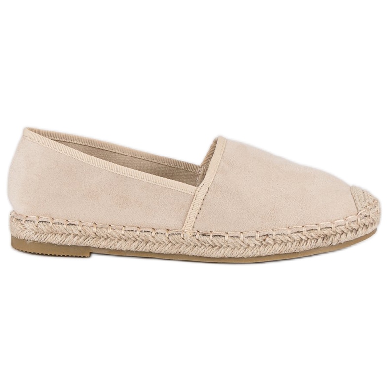 Sweet Shoes Beige espadrillor i mocka