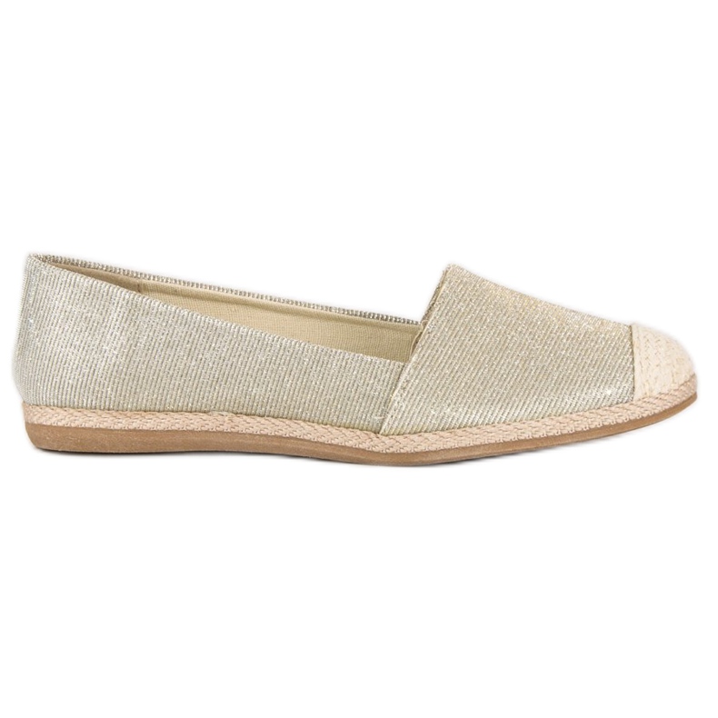 Glitter espadrillor gul