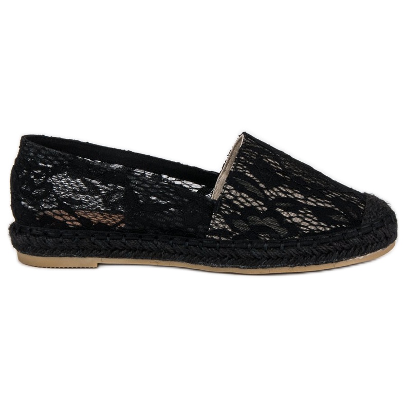 Seastar Svart spets Espadrilles