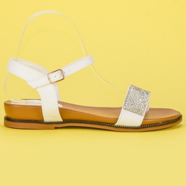 Renda Platta sandaler för vardagsbruk vit