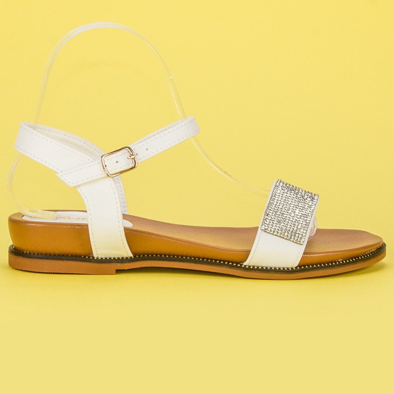 Renda Platta sandaler för vardagsbruk vit