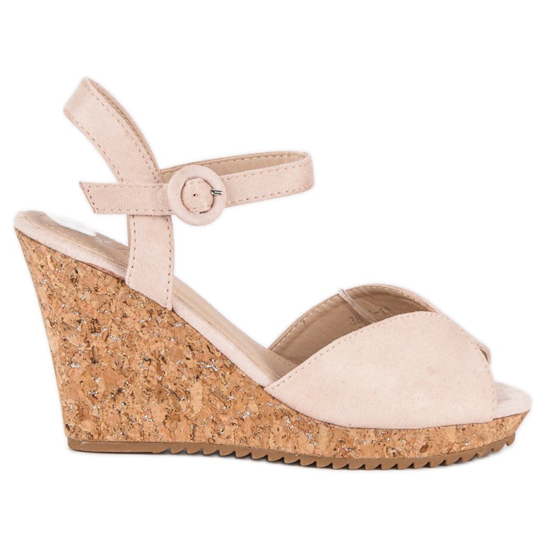 Sandaler på en korkkilklack brun